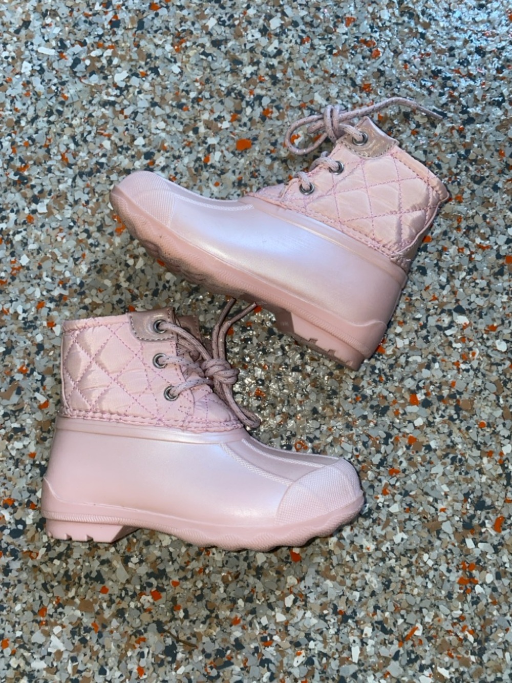 Sperry Saltwater Pink Duck Boots